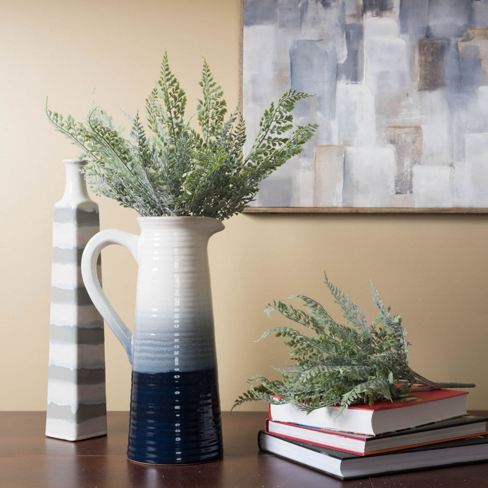 Vickerman Ff170401 17" Artificial Green Frosted Fern Bush