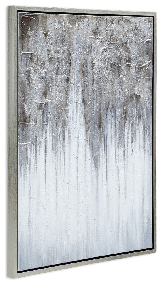 Iceberg Abstract Textured Metallic Hand Painted Wall Art by Martin Edwards