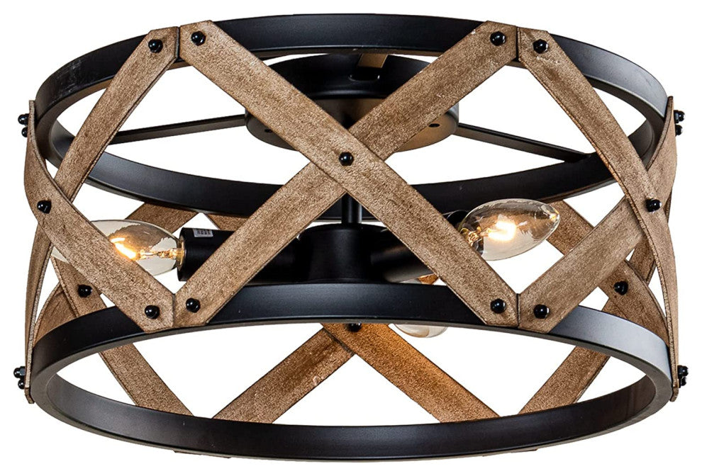 3 Light Farmhouse Ceiling Lighting Vintage Close to Ceiling Light Fixtures