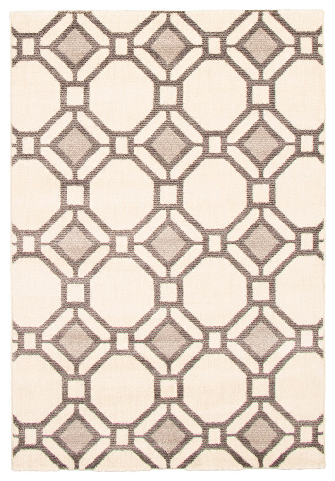eCarpetGallery Geometric Area Rug 8x10, Ivory