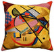 Kandinsky Yellow Gold Pillow Cover Varyagi Hand Embroidered Wool 18x18"