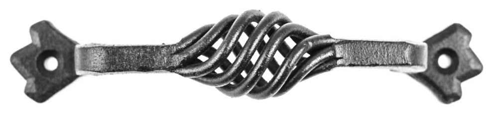 Renovators Supply 2 Pack 5.5" Black Birdcage Cabinet Pull Wrought Iron Handles