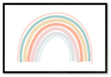 Satin Black 16" x 20" Rainbow in Soft Tones Framed Print
