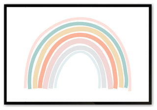 Satin Black 16" x 20" Rainbow in Soft Tones Framed Print