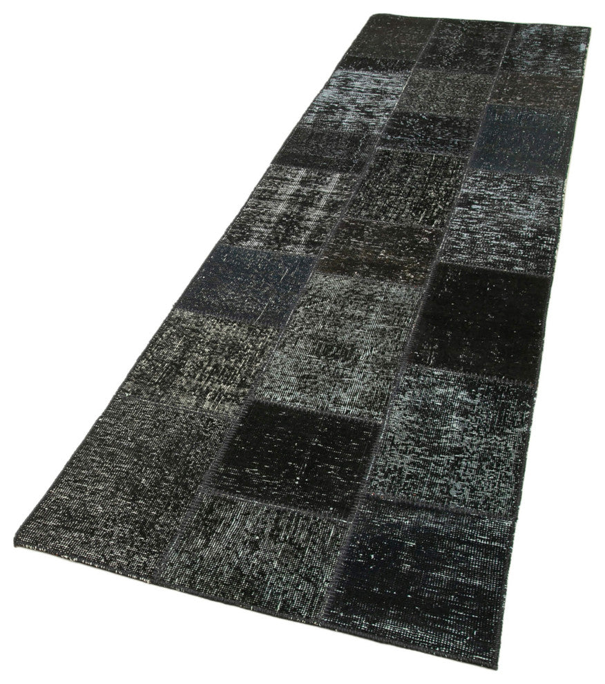 Rug N Carpet - Handmade Oriental 2' 9" x 10' 2" Faded Patchwork Runner Rug