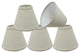 32101-5 Small Hardback Empire Chandelier Clip On Lamp Shade Oatmeal 3"x6"x5"