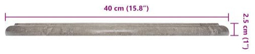vidaXL Table Top Dining Table Top Replacement for Office Gray Ã˜15.7"x1" Marble