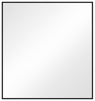 Mattox Mirror, Black, 30"w X 32"h X 1"d