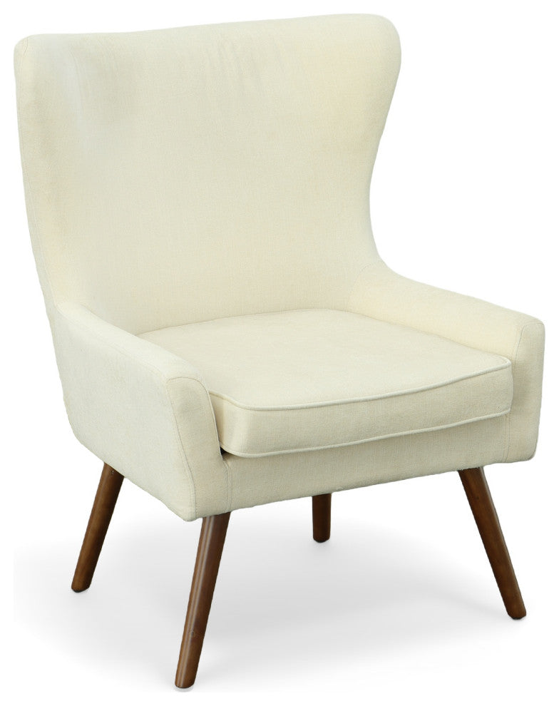 Claudie Wing Back Accent Chair, Beige