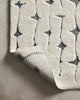 Textural Geometric Hagen Area Rug, 3''-7" X 5''-7", Hag-04 White / Navy