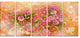 Spring Background with Little Flowers, Floral Canvas Artwork, 60"x28", 5 Panels