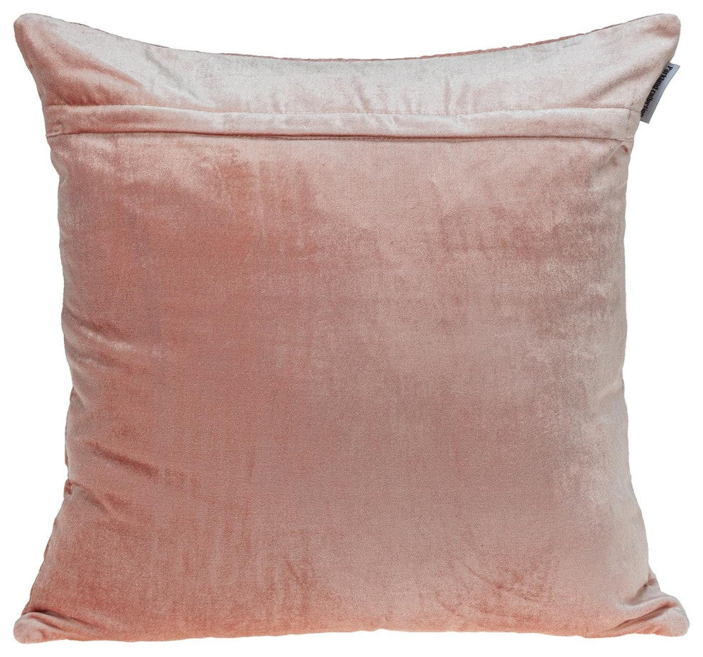 Tufted Diamond Pink Transitional Square Pillow