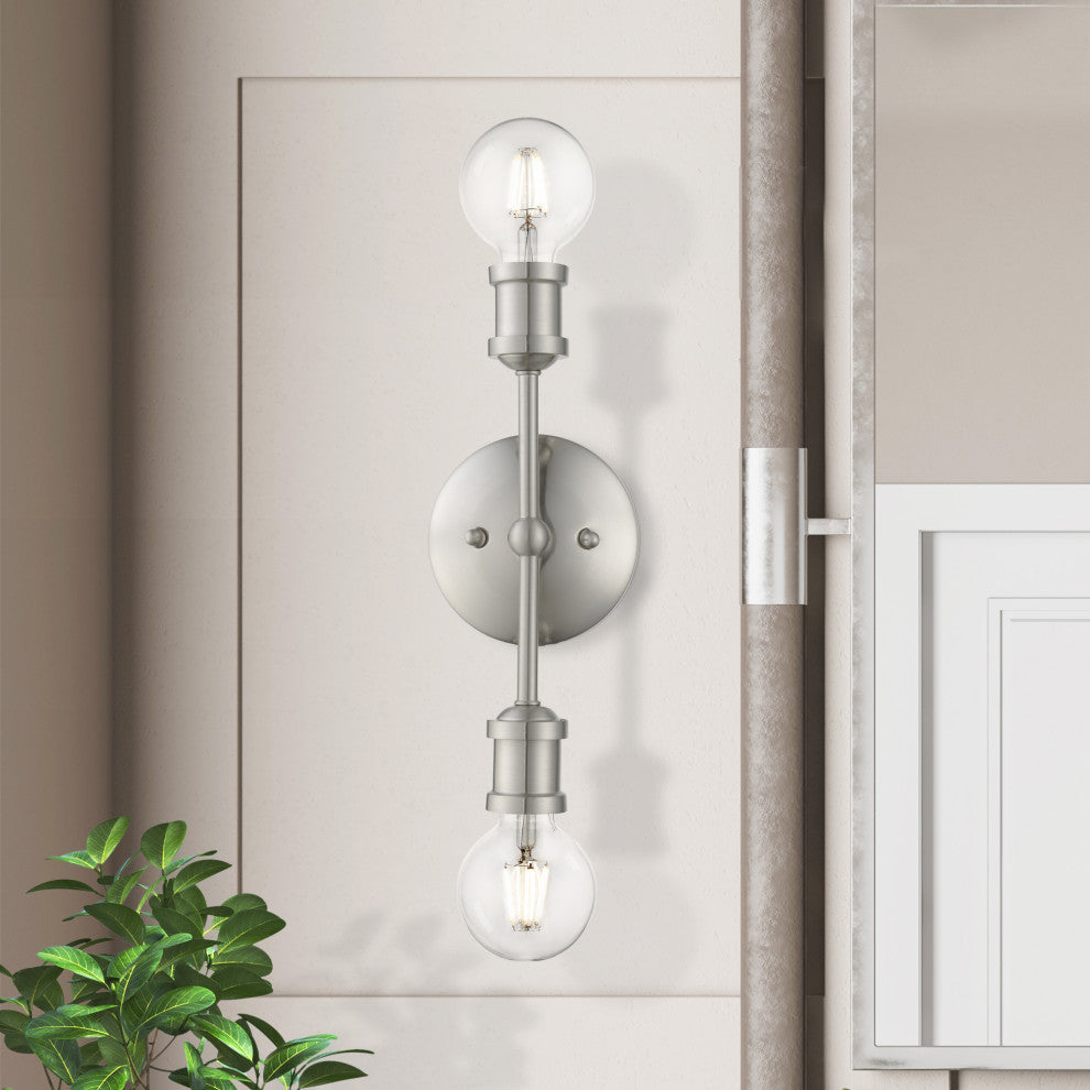 Lansdale 2 Light Brushed Nickel ADA Vanity Sconce