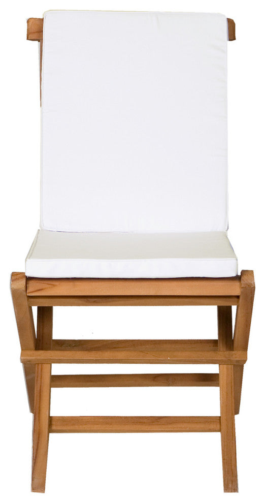 9-Piece Butterfly Folding Chair Set and Cushion, White