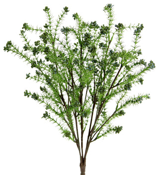 Artificial Berried Spring Rye Flower Bush, Green