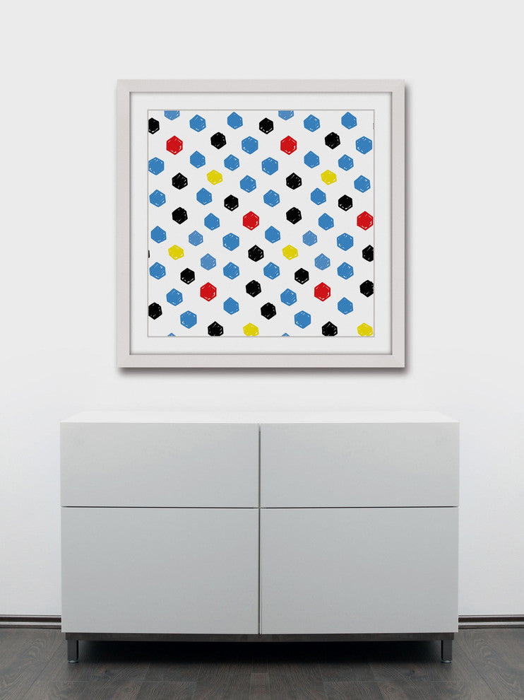"Brush Dots" Framed Art Print