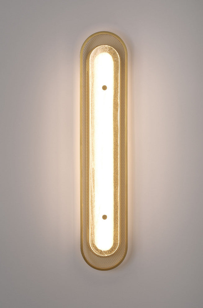 Tramore, Wall Sconce, 30", Gold, Silver Glass