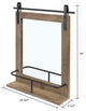 Danya B. Rustic Industrial Wall Mount Barn Door Vanity Mirror With Shelf