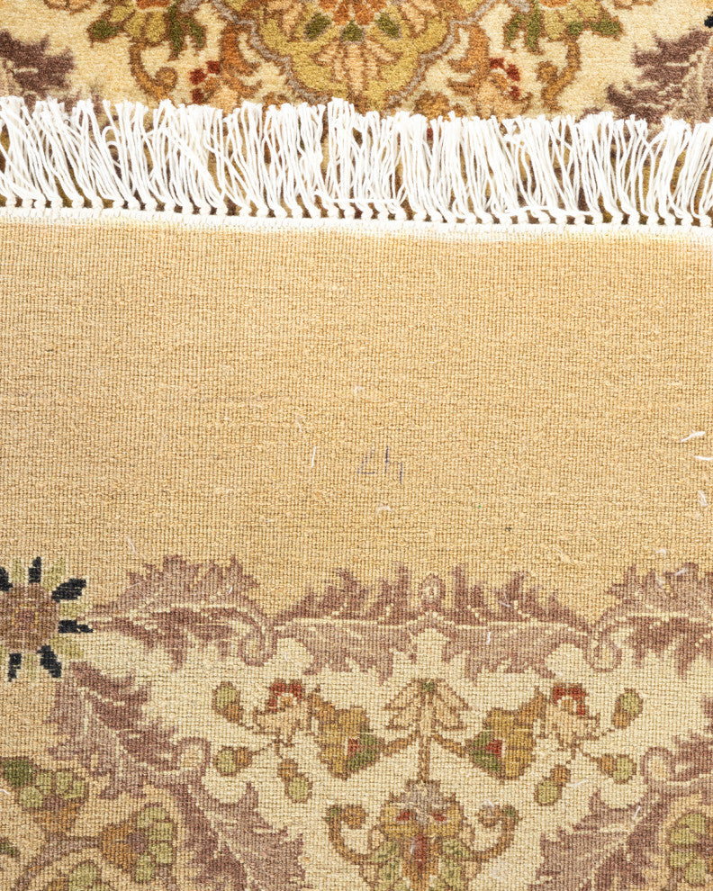 Sangli, One-of-a-Kind Hand-Knotted Area Rug Yellow, 8'1"x8'1"