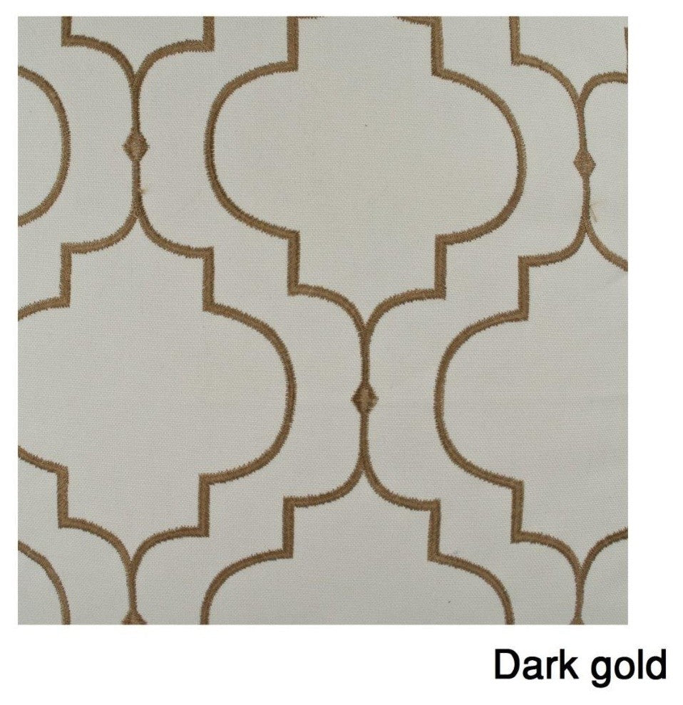 Sherry Kline 63" Hampton Embroidered Window Panel, Set Of 2, Dark Gold