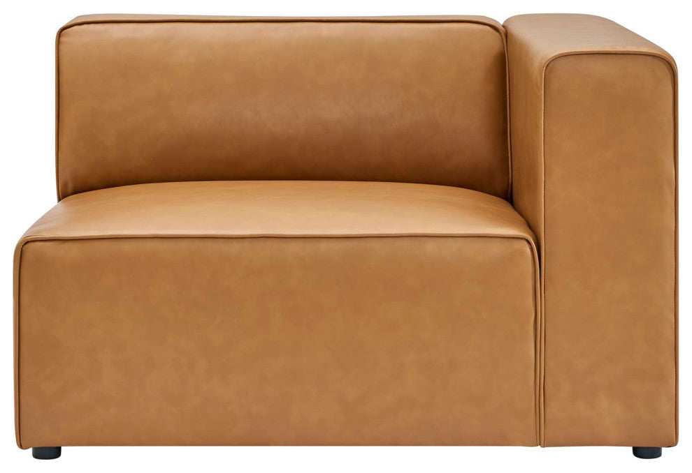Armchair and Sofa Set, Faux Vegan Leather, Tan, Modern, Lounge Hospitality