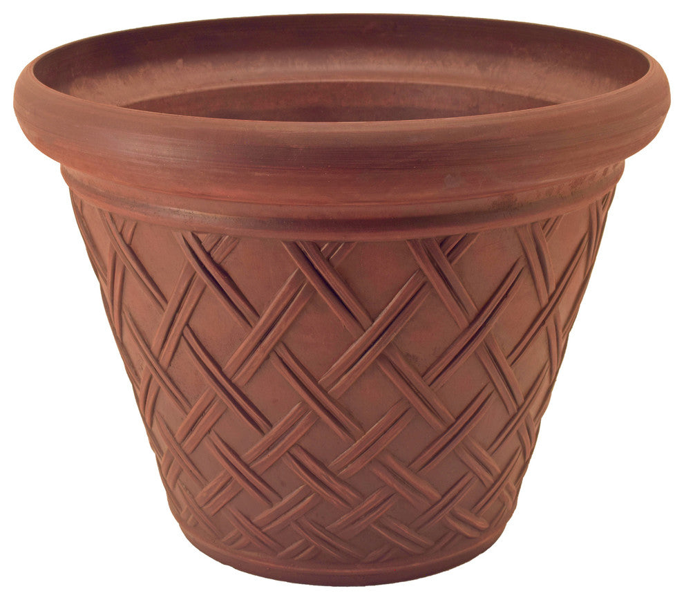 Basket-Weave Pot, Terra-Cotta
