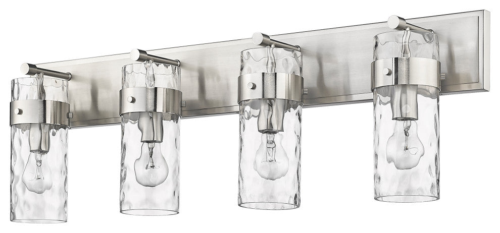 Zlite 3035-4V-BN 4-Light Vanity, Clear