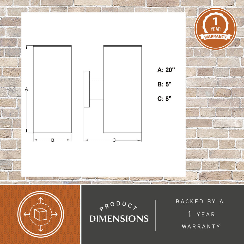 Chiasso 2 Light 20"H Outdoor Wall Light Textured Black