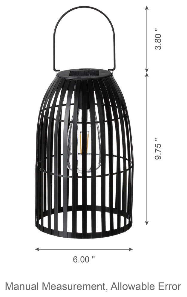 Metal Woven Solar Powered Hanging Lantern, 2-Piece Set