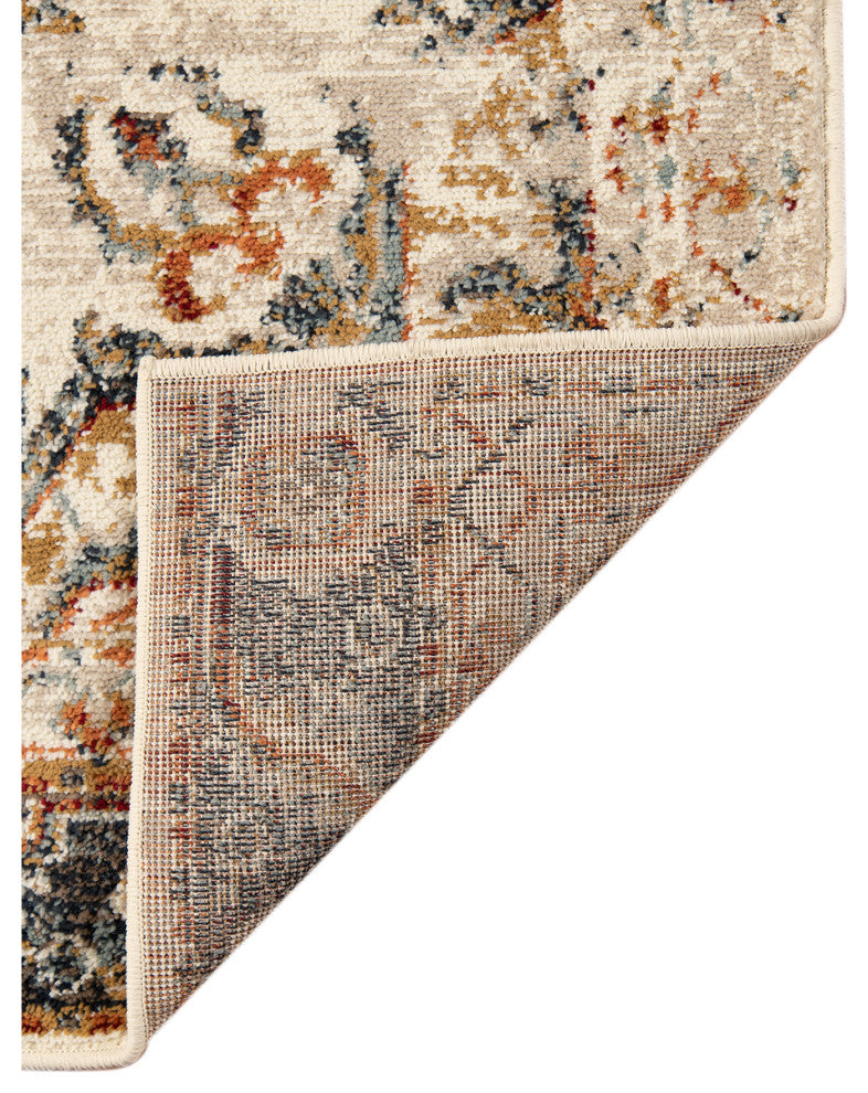 Athinai Marmet Gold Medallion Area Rug, 7'9"x9'9"