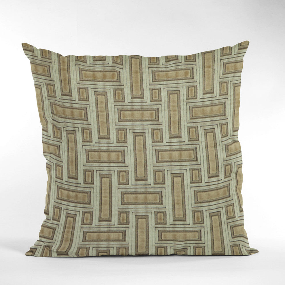 Bronze Stony Cut Velvet, Some Sparkle To It Luxury Throw Pillow, 20"x30" Queen