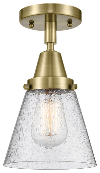 Innovations Lighting 447-1C-AB-G64 Small Cone 1 Light 6.25" Flush Mount