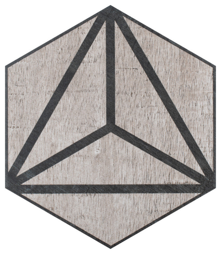 Sawnwood Tribeka Hex Grey Porcelain Floor and Wall Tile