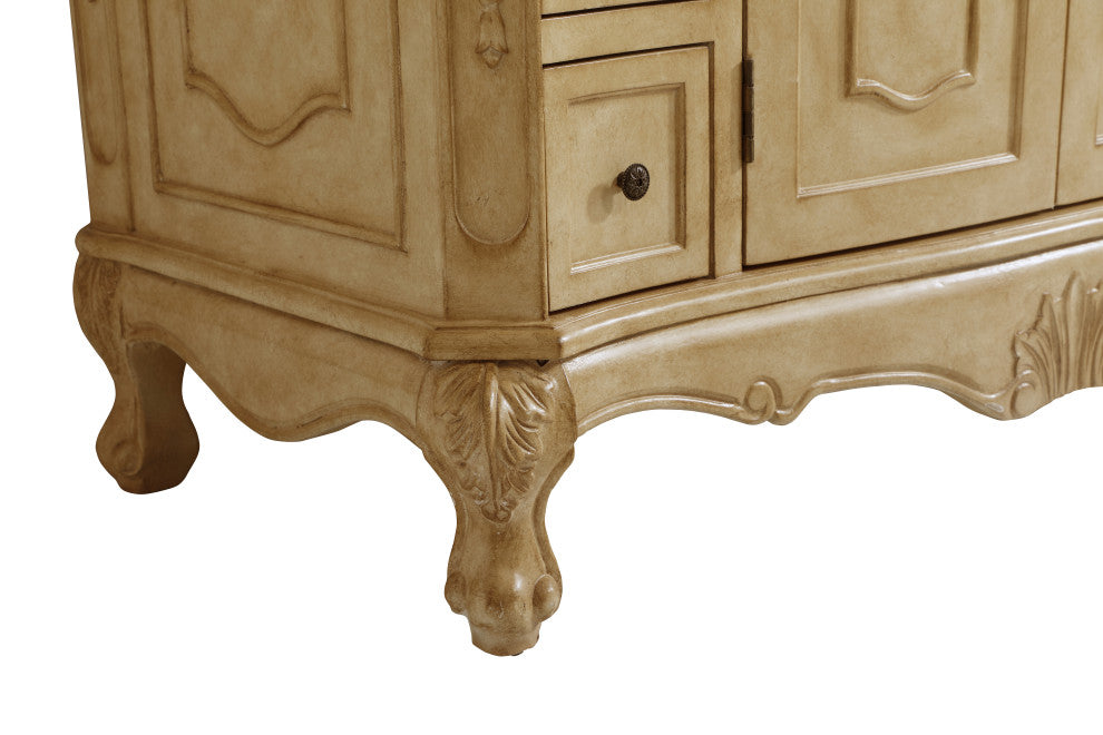 Bathroom Vanity, Antique Beige, 42", Single Sink