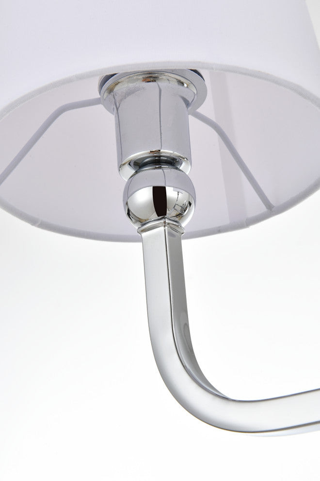 2 Light Chrome And Clear Bath Sconce