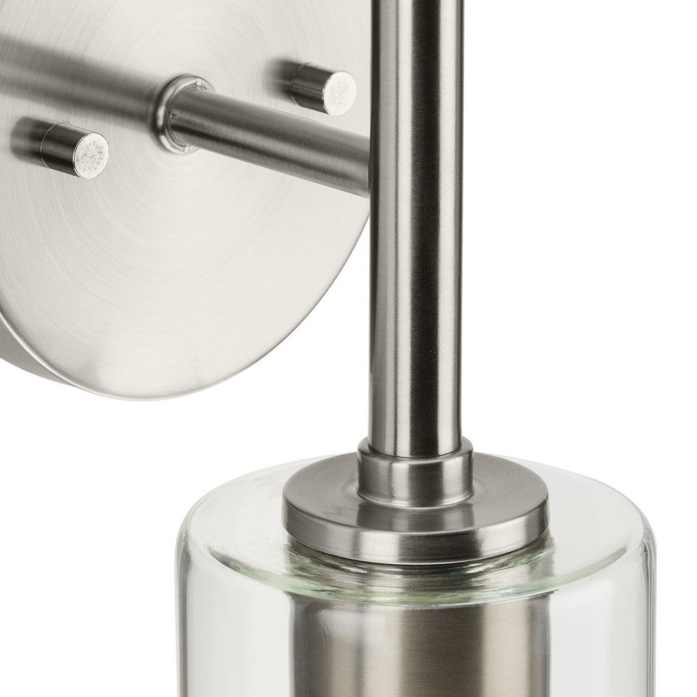 Cofield Collection 2-Light Brushed Nickel Transitional Wall Sconce Vanity Light