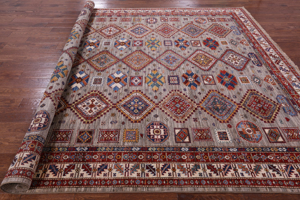 Super Kazak Hand Knotted Wool Rug8' 7" X 12' 0" Q5564