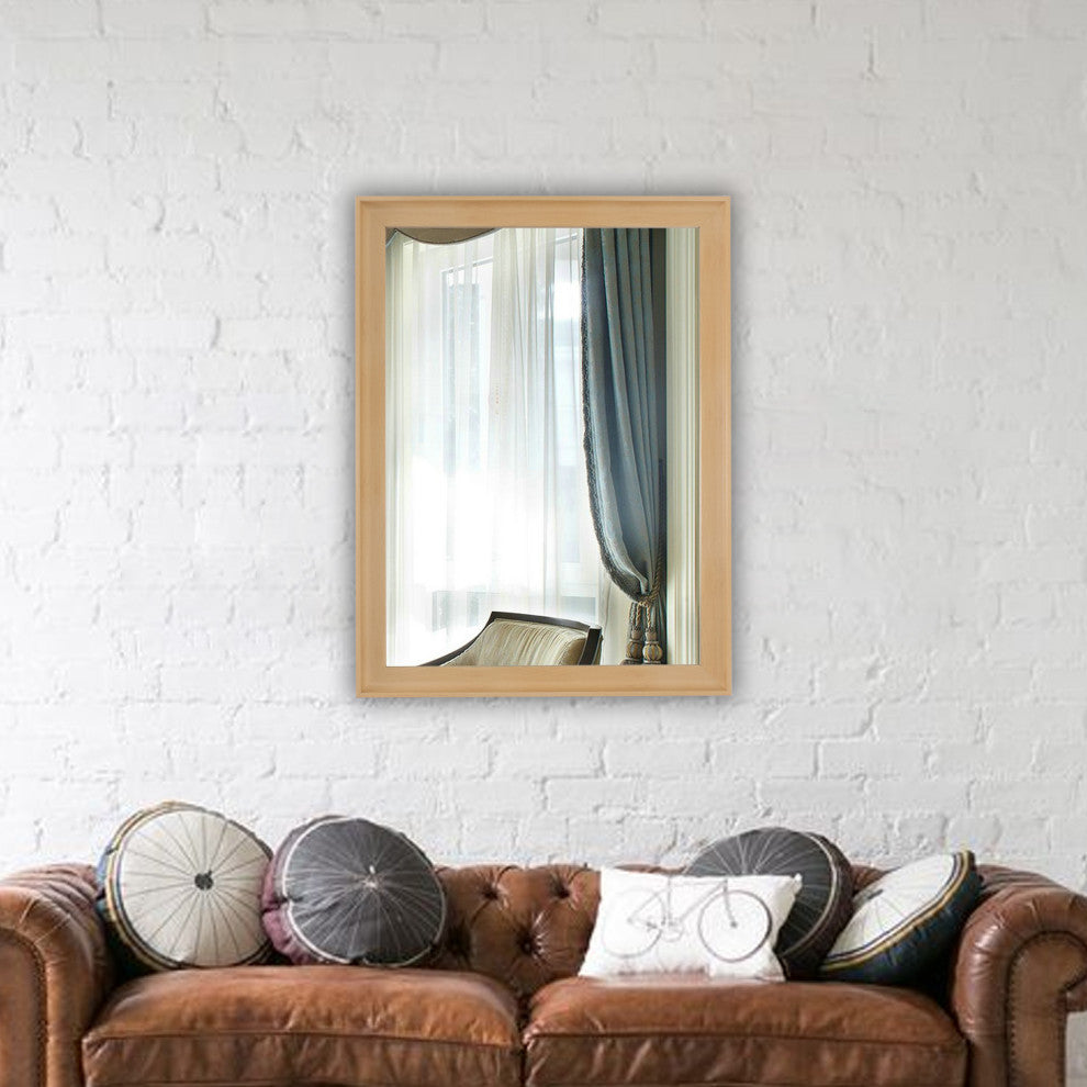 Chloe'S Reflection Golden Finish Framed Wall Mirror 32" Height