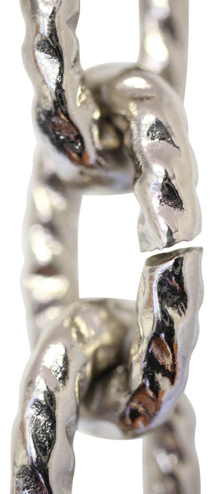 Brass Loop Chandelier Chain, Various Finishes, 2 Sizes, Polished Nickel, U35