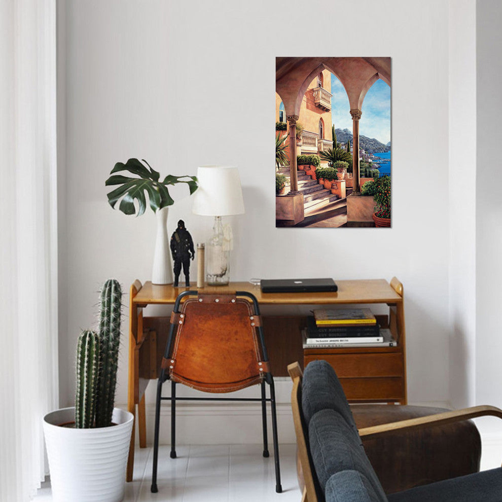 "Palazzo On Amalfi" by Elizabeth Wright, Canvas Print, 40"x26"