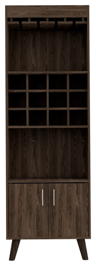 DEPOT E-SHOP Harvey Bar Cabinet, Dark Walnut