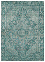 Machine Washable Indoor/Outdoor Chantille ACN1761 Teal 5' x 7'6" Rug