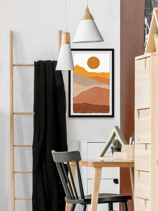 "Mountains Are Warming" Framed Painting Print, 8x12