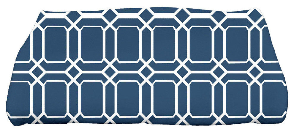 28 x 58-inch, O the Fun, Geometric Print Bath Towel, Blue