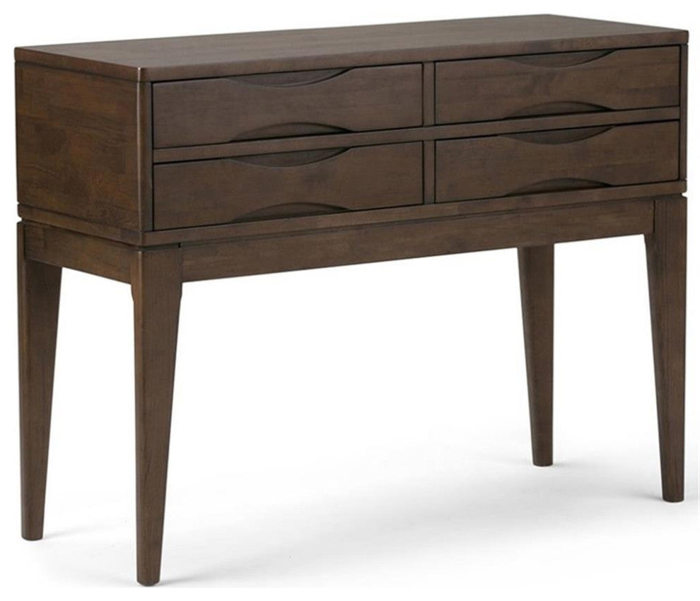 Harper 40" W SOLID WOOD Modern Hallway Console Sofa Table in Walnut Brown
