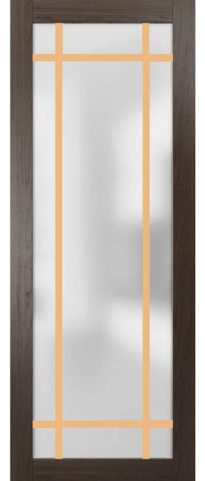 Slab Barn Door Panel 18 x 96 | Planum 2113 Chocolate Ash  | Sturdy Finished