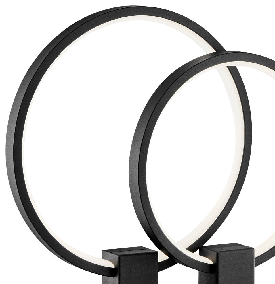 Hong Kong Dimmable Integrated LED Short Table Lamp, Matte Black