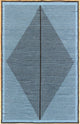 Elyza Handwoven Contemporary Rug, Blue/Black, Rectangular 7'9x10'6
