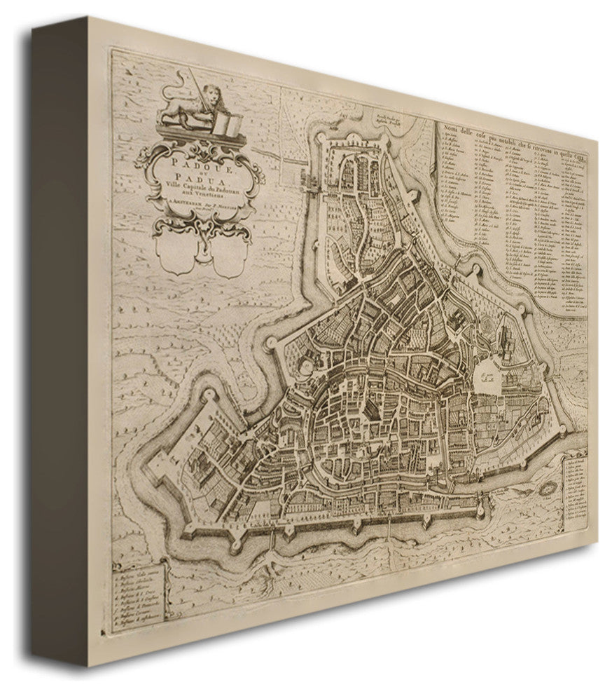 'Map of Padua, 1704' Canvas Art by Pierre Mortier