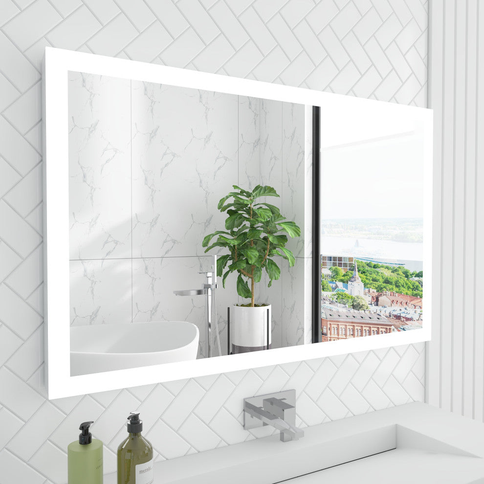 Sabrina Modern LED Bathroom Vanity Mirror, 30"x48"